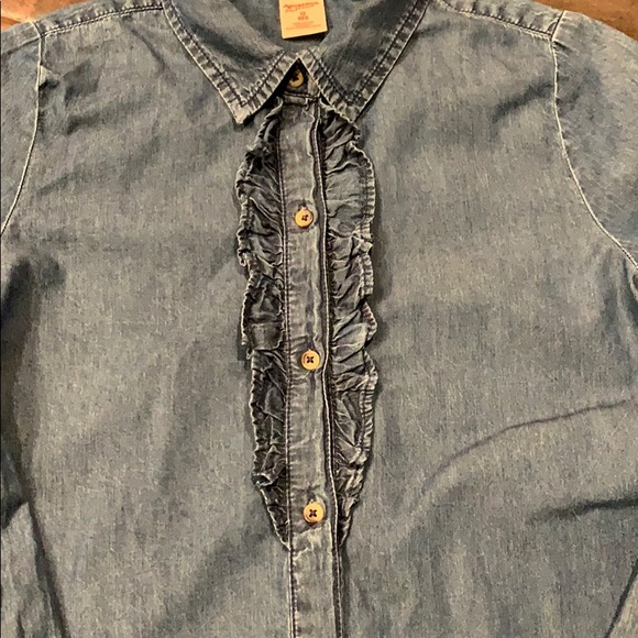 Arizona Size 12 Tuxedo Denim Jean Tunic Dress CUTE - Picture 2 of 2